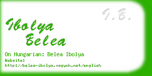 ibolya belea business card